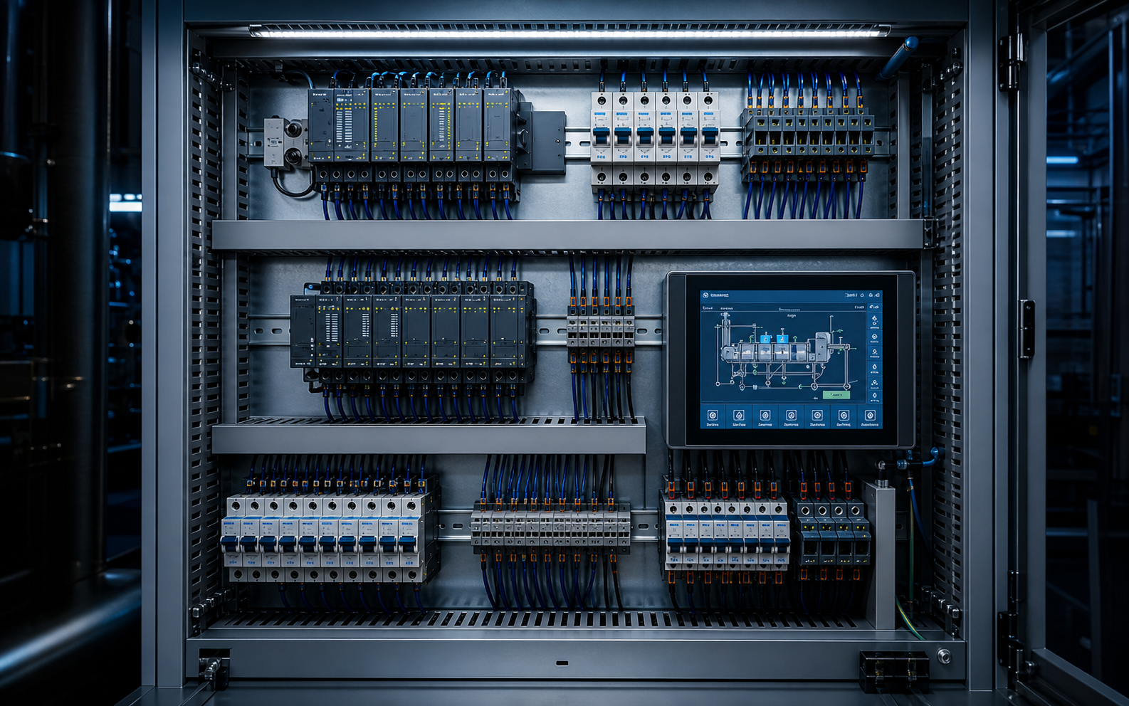 Painel industrial premium de retrofit e automação